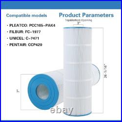4-Pack Pool Filter Cartridges, 26x7, 105 sq. Ft, for Clean & Clear Plus 420