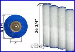 4 Pack of Pentair Quad D. E. 80 178655 Cartridge Filter C-6980