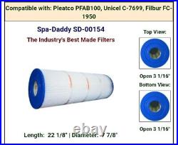 4 Spa Daddy SD-00154 Pool Filters Pleatco PFAB100 Unicel C-7699 Filbur FC-1950