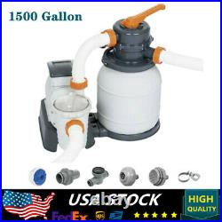 58498E 1500Gal Above Ground Swimming Pool Sand Filter Pump US Stock