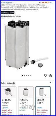 60 Sq Ft Filter Grid Assembly with Air Bleed for FNSP60 EC-180009 D. E. Pool Filter