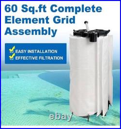 60 Sq Ft Filter Grid Assembly with Air Bleed for FNSP60 EC-180009 D. E. Pool Filter
