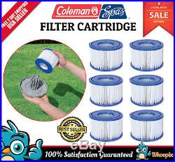 6 Coleman Spa Filter Inflatable Hot Tub Jacuzzi Cartridge Type VI Replace Spa