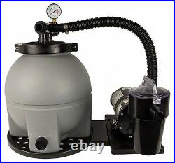 8 Above Ground Pool Sand Filter System with 1/2 HP Pump 25 lb Sand Capacity