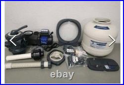 AQUASTRONG 14in Sand Filter Pump for Above 3000 GPH (14in) With Timer, Grey