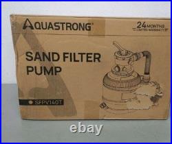 AQUASTRONG 14in Sand Filter Pump for Above 3000 GPH (14in) With Timer, Grey