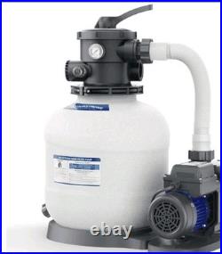 AQUASTRONG 14in Sand Filter Pump for Above 3000 GPH (14in) With Timer, Grey