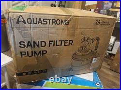 AQUASTRONG 14in Sand Filter Pump for Above 3000 GPH (14in) With Timer, Grey