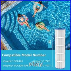 AQUA CREST Pool Filter Replacement for Pentair CCP420, PCC105-PAK4 (4) AQUA CREST Pool Filter Replacement for Pentair CCP420, PCC105-PAK4 (4)