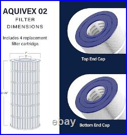 AQUIVEX PLFPCC130 Pool Filter Compatible with Pentair CCP520 PCC130 Set of 4