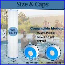 AUXDEE PCC130 Swimming Pool Filter Cartridges Unicel C-7472 CCP520 4 PACK