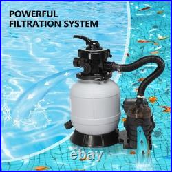 Above Ground 24H Timer Sand Pool Filter 10in Tank with 1/3HP Pump 115V 2087GPH