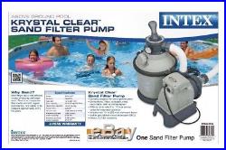 Above Ground Pool Sand Filter Pump Set Intex 1200 GPH Krystal Clear 28643EG