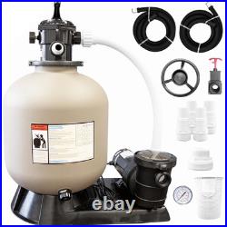 Above Ground Swimline Pool Sand Filter System with Dual Speed Pump Choose Size