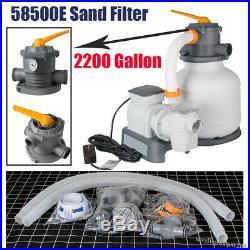 Above Ground Swimming Pool Bestway Flowclear Sand Filter Pump System 2200 Gallon