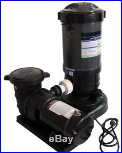 Above-Ground Swimming Pool Cartridge Filter System with 0.75 HP Pump