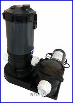 Above-Ground Swimming Pool Cartridge Filter System with 1 HP Pump