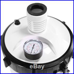 Above Ground Swimming Pool Filter Water System Built-in Pump & Pressure Gauge
