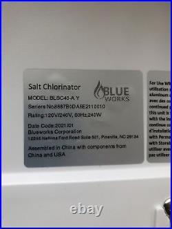 BLUE WORKS Chlorinator Salt Water Pool Chlorine Generator System, 40,000 Gallons