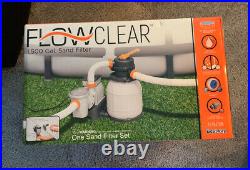 BestWay Flowclear 1500 Gallon Large Above Ground Swimming Pool Sand Filter Pump