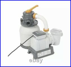 BestWay Flowclear 1500 Gallon Large Above Ground Swimming Pool Sand Filter Pump