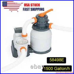 Bestway 1500 GPH Sand Filter Pump System for Above Ground Swimming Pool 58498E