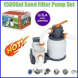 Bestway 1500 Gal. Large Above Ground Swimming Pool Sand Filter Pump System US