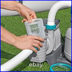 Bestway 1600 GPH Sand Filter Pump, Hoses, and Fittings for Swimming Pools