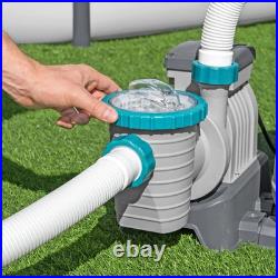 Bestway 1600 GPH Sand Filter Pump, Hoses, and Fittings for Swimming Pools