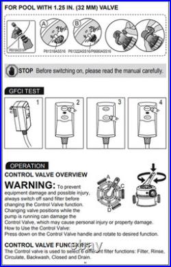 Bestway 1600 GPH Sand Filter Pump, Hoses, and Fittings for Swimming Pools