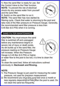 Bestway 1600 GPH Sand Filter Pump, Hoses, and Fittings for Swimming Pools