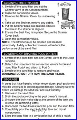 Bestway 1600 GPH Sand Filter Pump, Hoses, and Fittings for Swimming Pools