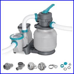 Bestway 1,500 Gallon Sand Filter Pump for Above Ground Outdoor Swimming Pools