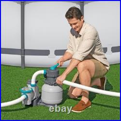 Bestway 1,500 Gallon Sand Filter Pump for Above Ground Outdoor Swimming Pools