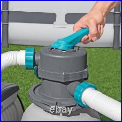Bestway 1,500 Gallon Sand Filter Pump for Above Ground Outdoor Swimming Pools
