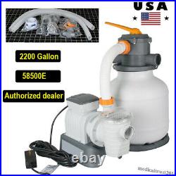 Bestway 2200Gallon Above Ground Swimming Pool Sand Filter Pump System 58500E New