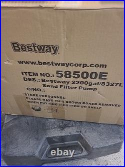 Bestway 2,200 Gallon Sand Filter Pump for Above Ground Swimming Pools 58500E Bestway 2,200 Gallon Sand Filter Pump for Above Ground Swimming Pools 58500E