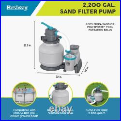 Bestway 2,200 Gallon Sand Filter Pump for Above Ground Swimming Pools (Open Box)