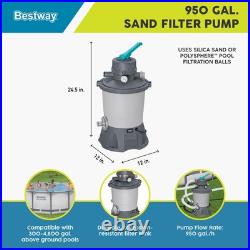 Bestway 950Gal Sand Filter Pump for Above Ground Swimming Pools (Open Box)