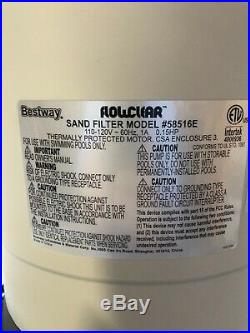 Bestway Flowclear 530 GPH Silica & Sand Pool Filter Pump, 58516e