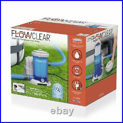 Bestway Flowclear Transparent Filter Above Ground Pool Pump 2500 GPH (Open Box)