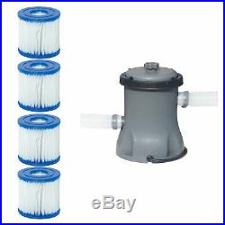 Bestway Pool Filter Pump Cartridge Type VII / D (2 Pack) + Pool Filter Pump