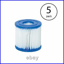 Bestway Swimming Pool Filter Pump Replacement Cartridge Type VII and D (5 Pack)