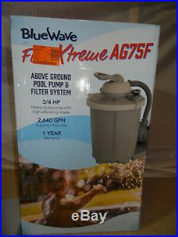BlueWave AG75F Flow Xtreme Above Ground Pool Pump & Sand Filter System 3/4 HP 2