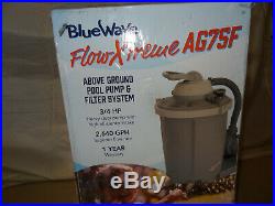 BlueWave AG75F Flow Xtreme Above Ground Pool Pump & Sand Filter System 3/4 HP 2