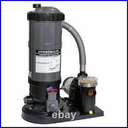 Blue Wave Hydro 120 Sq Ft Cartridge Filter System with 1.5 HP Pump for Above-Gr