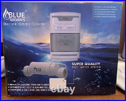 Blue Works Salt Water Pool Chlorine Generator System, Chlorinator BLSW 10k NOS