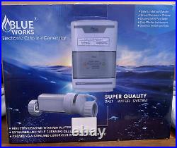 Blue Works Salt Water Pool Chlorine Generator System, Chlorinator BLSW 10k NOS