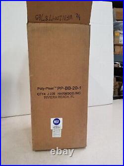Box of 4 Harmsco PP-BB-20-1 Calypso Blue Poly-pleat Filter Cartridge