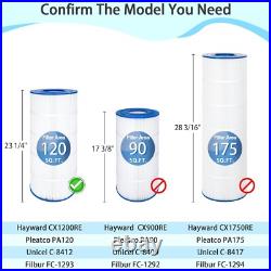 C1200 Pool Filter For Hayward CX1200RE, Pleatco PA120, FC-1293, C-8412, 2-Pack